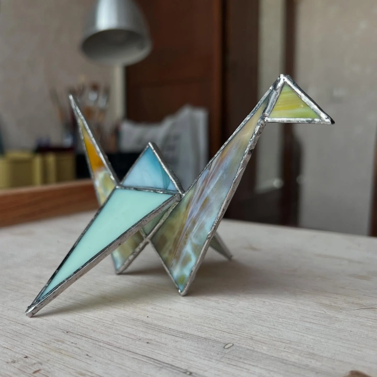 Once in a while we have a student store at the art academy where I study. This happens at the same time when we have an open day for new people who may wanna study at the academy. For the student store I made a couple of paper cranes (orizuru) out of