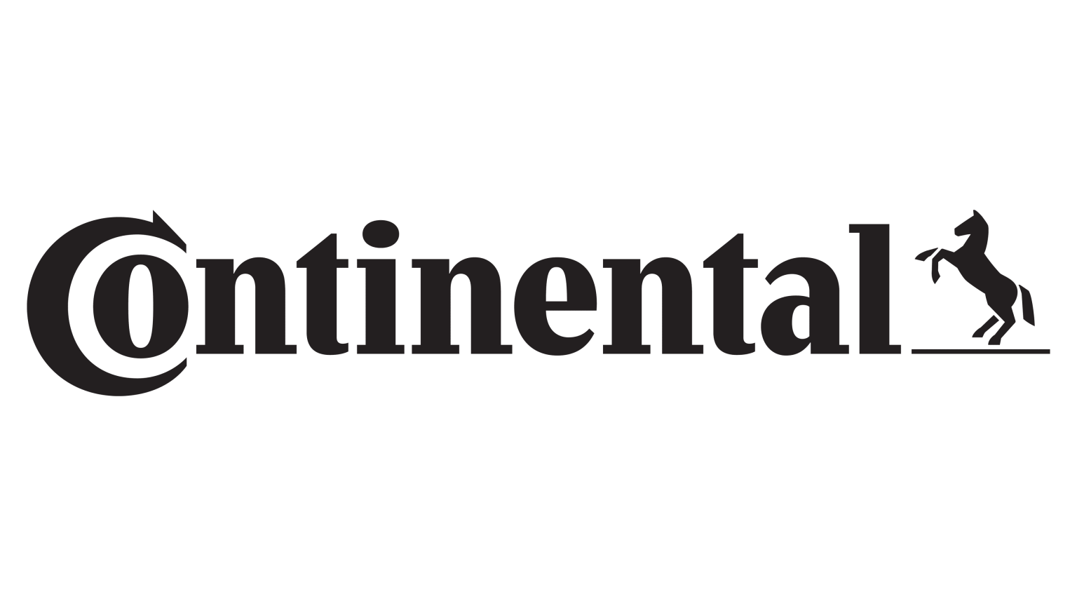 Continental logo with an italicized horse icon on the right side.