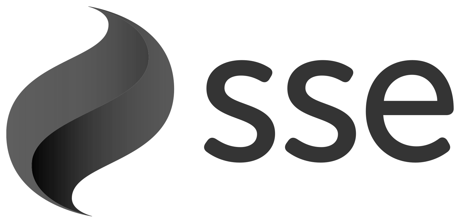 Black and gray logo with a curved shape resembling a flame or leaf, accompanied by the lowercase letters 'sse' in gray.
