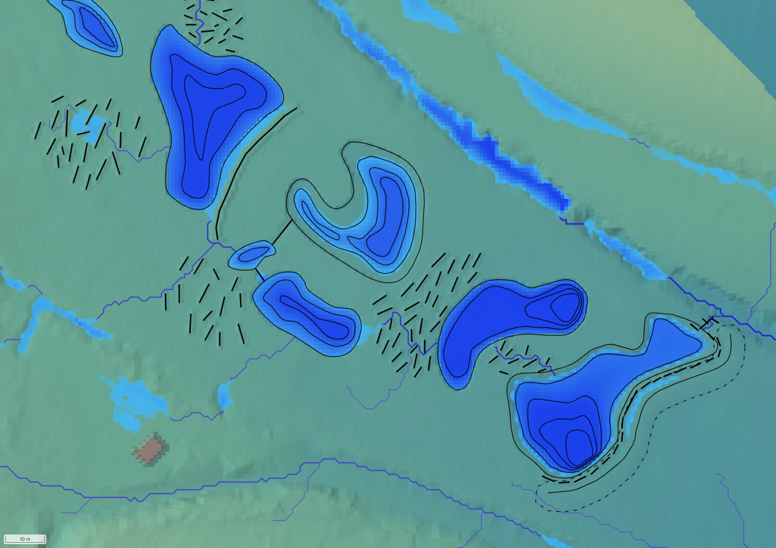 A topographic map, SCALGO design, natural flood management solutions, drone mapping land management, environmental consultancy South West