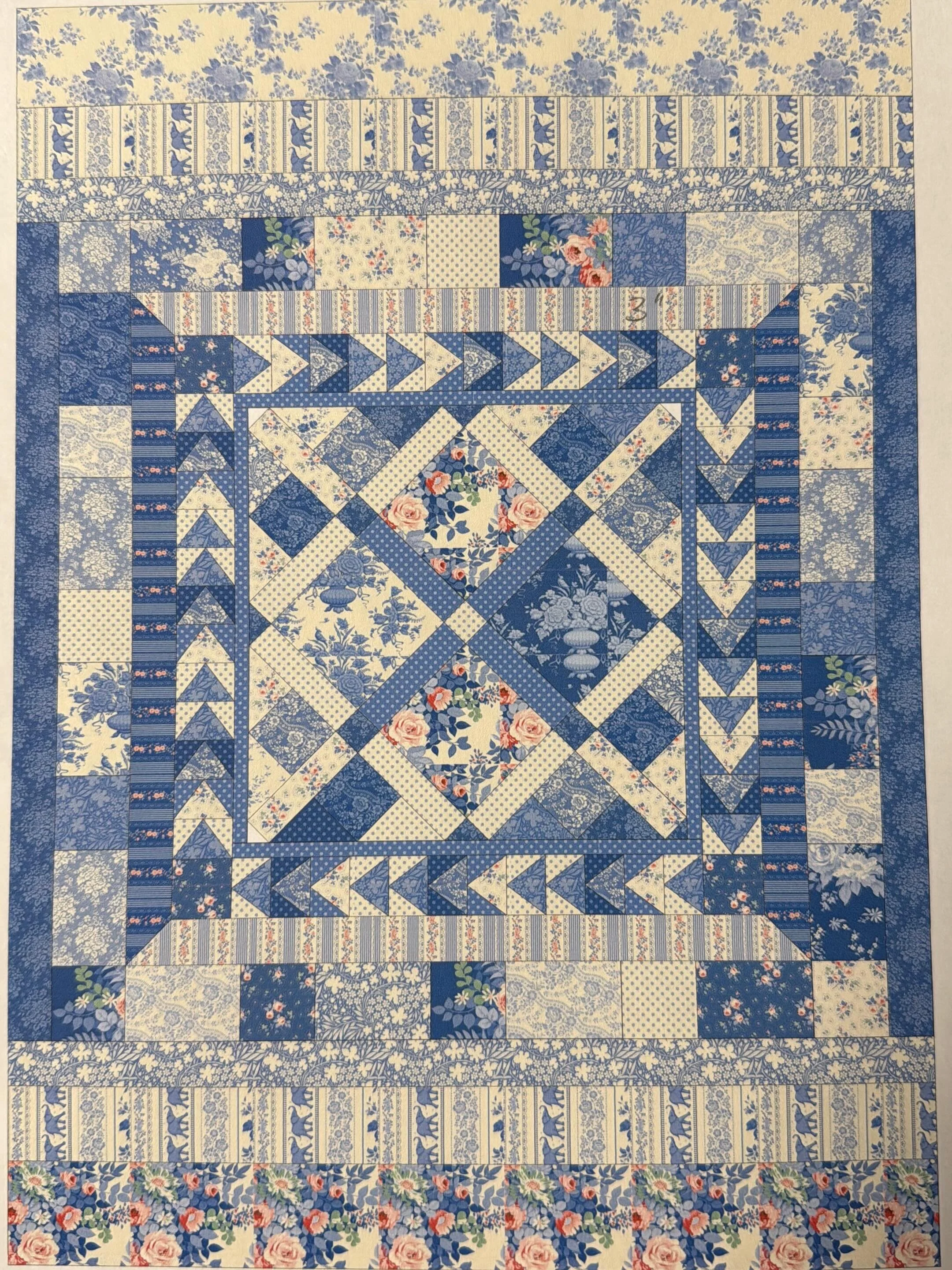 Vom Plan zum Quilt - Fortsetzung folgt&hellip;.
Tilda Collection SOMETHING BLUE 💙💙💙

#patchwork#n&auml;hen#quilt#diy#blue 

Willst du auch mitn&auml;hen? 
Dann schick mir ein 💙 in die Kommentare.