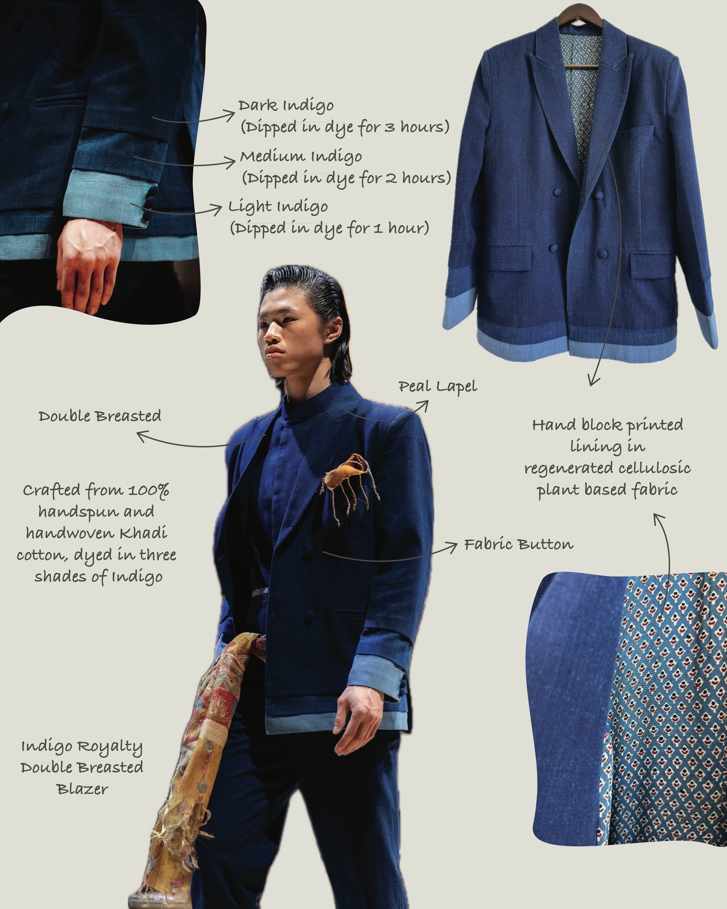 &ldquo;INDIGO ROYALTY JACKET&rdquo; 

Indigo has been part of India&rsquo;s textile history long before it became a global trend. With our Indigo Royalty Jacket, we&rsquo;re taking that legacy and showing exactly what hand-dyed depth looks like.

Thi