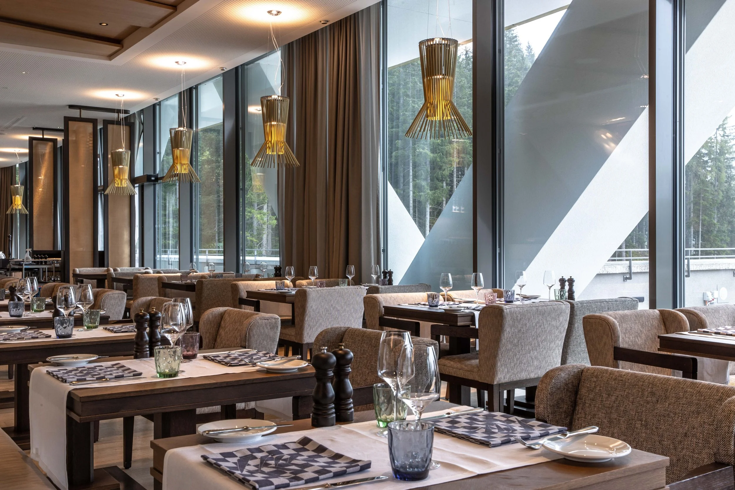 Dining at the Asian fusion restaurant within the Alpen Gold Hotel