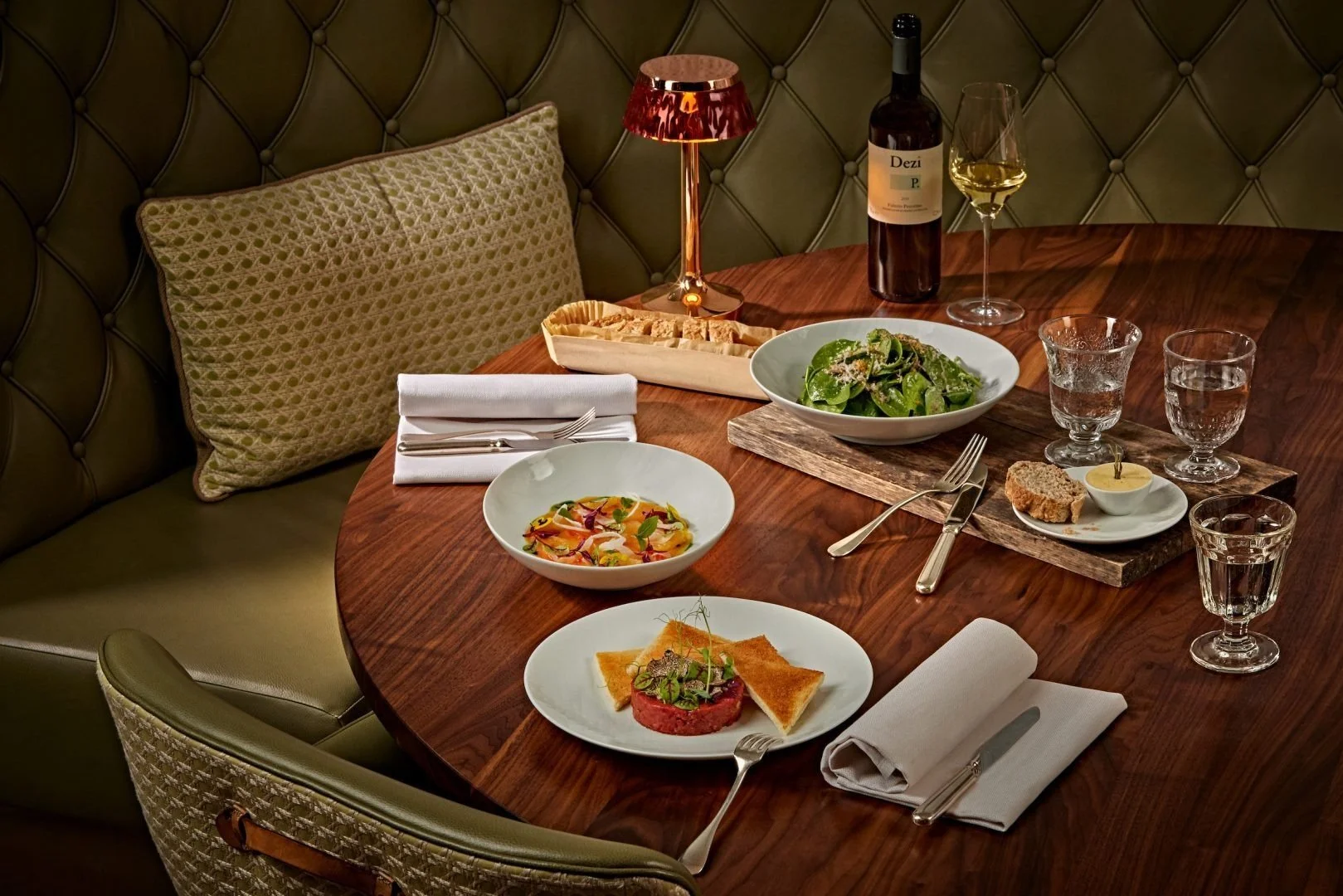Restaurant Table at the Deluxe Double Room at the Victoria Jungfrau Grand Hotel & Spa.