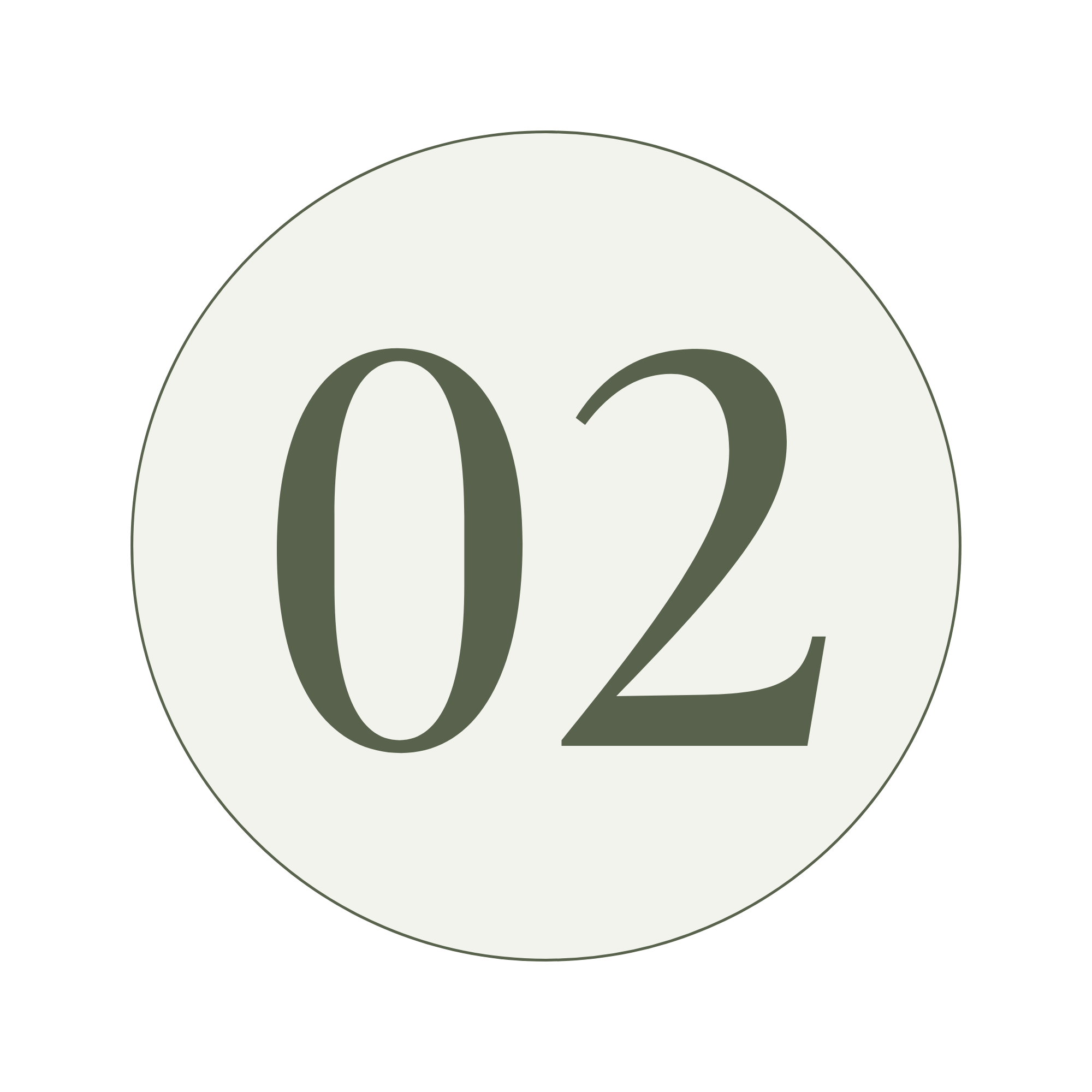 Close-up image of a calendar page showing the number 02 in a gray circle, indicating the date.