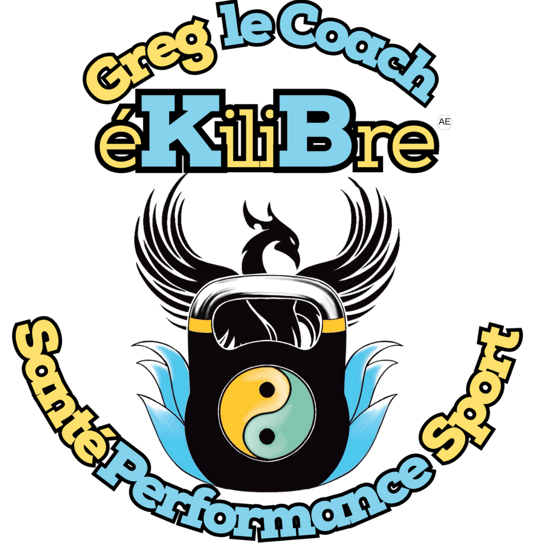 Logo de Gres, le coach ékit Bre, avec un symbole yin-yang, des ailes, et un sablier.