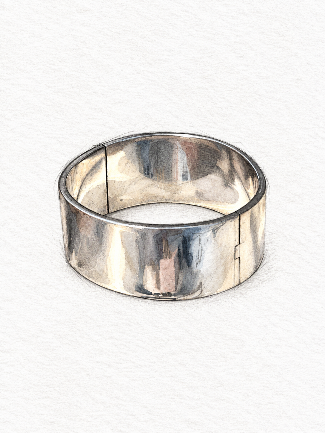 Watercolor Sketch of a Reflective Metal Band.png