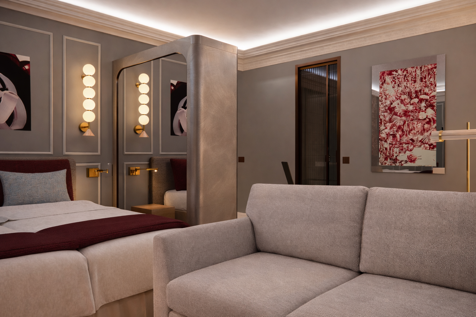 Habitación de hotel elegante y cómoda.png