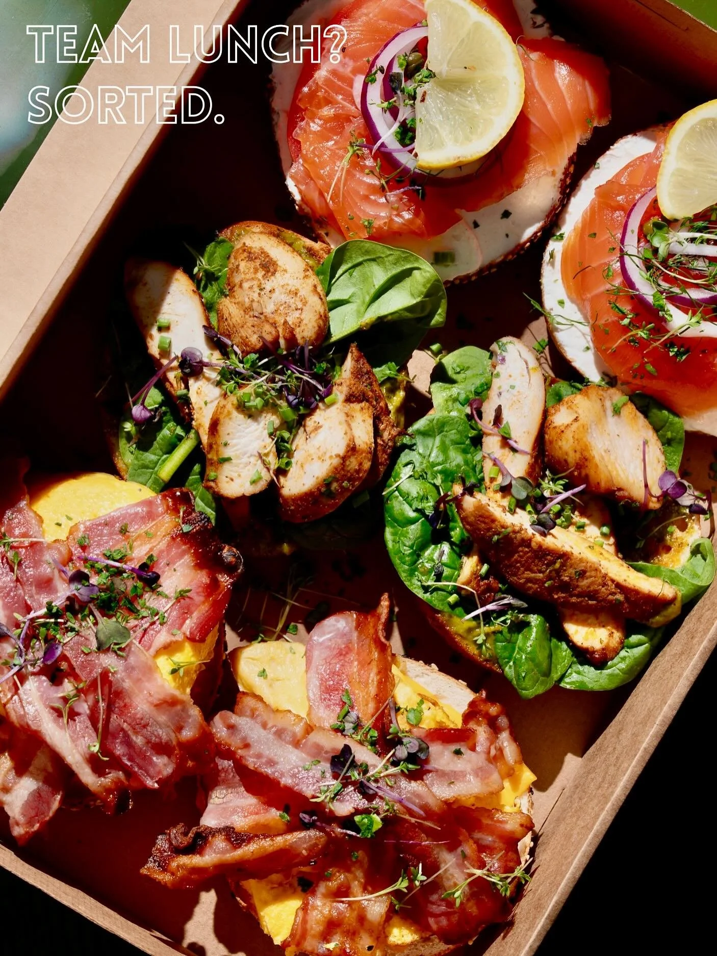 Because team spirit tastes better with bagels 🙌
Introducing our C&amp;B Office Boxes &mdash; the easiest way to win team lunch.
Pre-mixed, freshly baked, zero stress.
Swipe to see what&rsquo;s inside or check the website.
&bull;
&bull;
#charlyandben