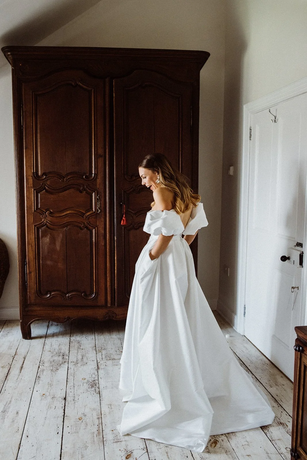 Charlotte Sweet Bespoke Wedding Dress Silk Gown Wedding Gown Destination Wedding Couture Gown Silk Gown Fashion Wedding Gown Couture Gown Full Bridal Skirt Princess Skirt Bridal Dress Slit