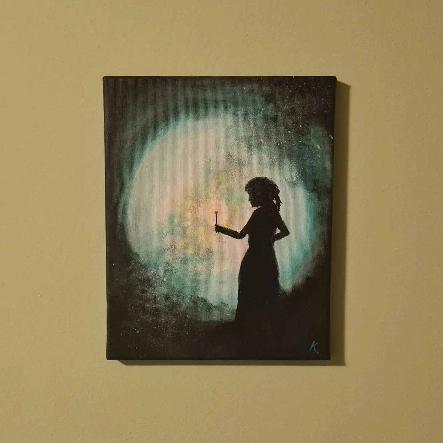 The little match girl 💜 
#acryliconcanvas 24*30cm
#nofilter