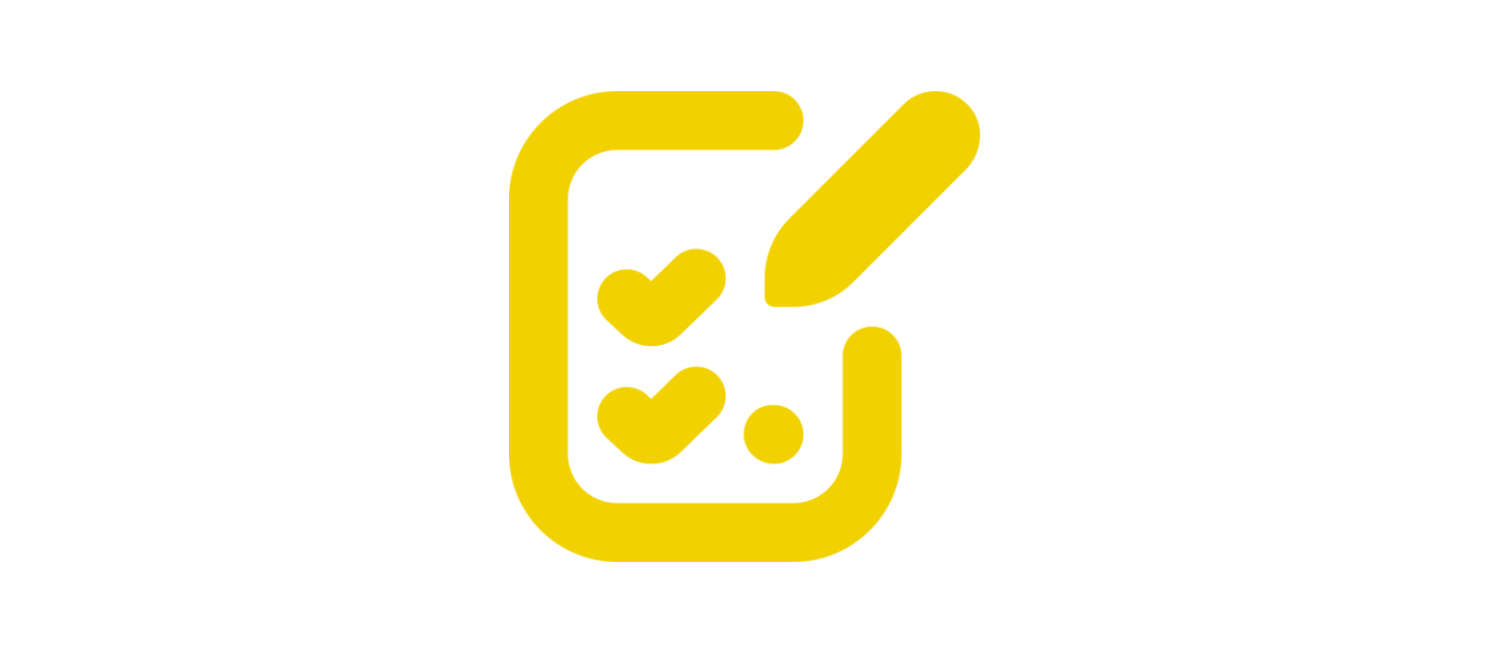 A solid yellow square on a white background.