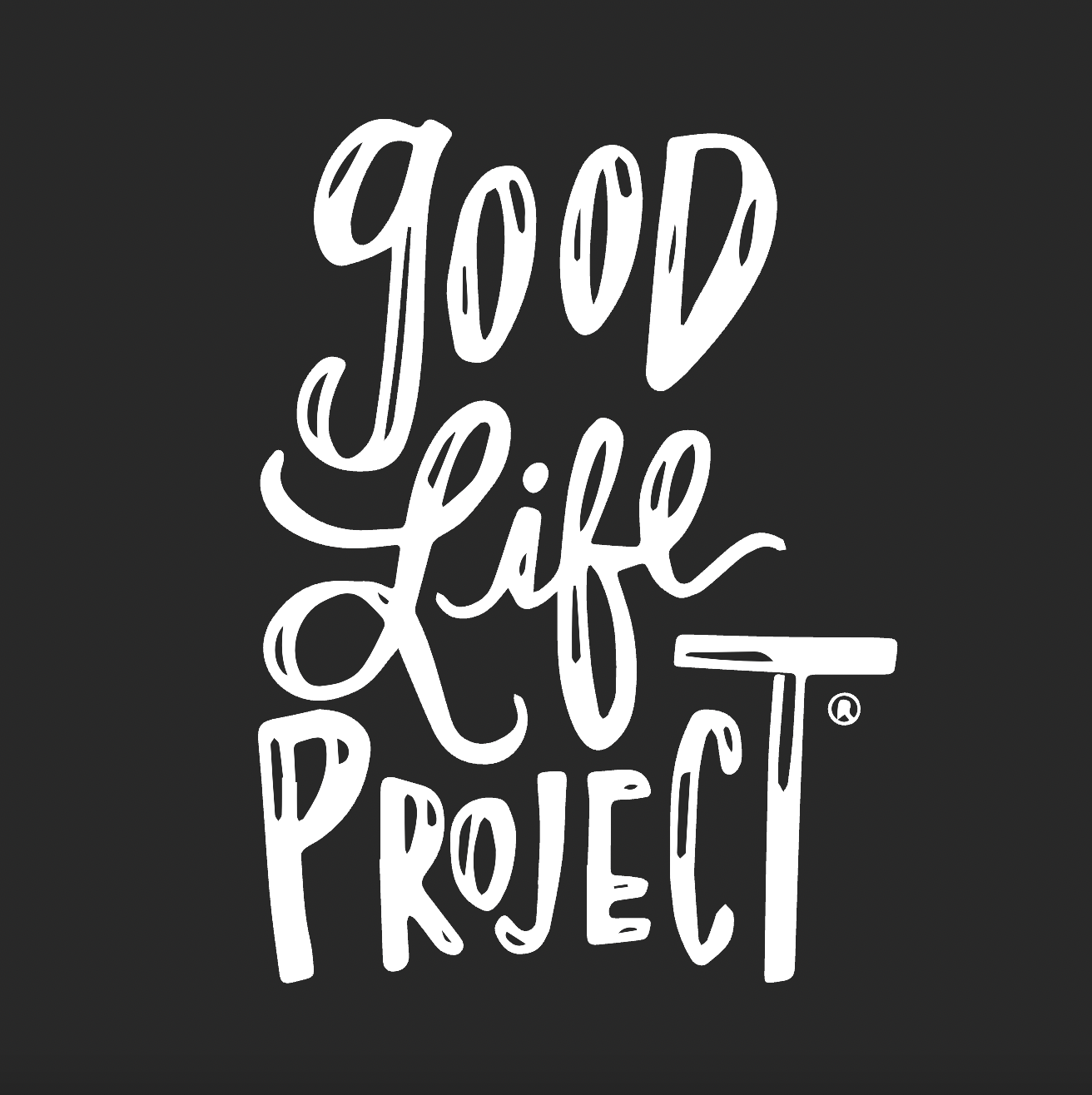 Hand-lettered phrase 'Food Like a Project' on dark background.