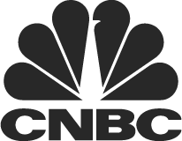 CNBC logo with a stylized peacock design.