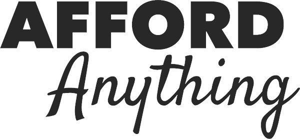 Text that says "Aford Anything" in black and gray font.