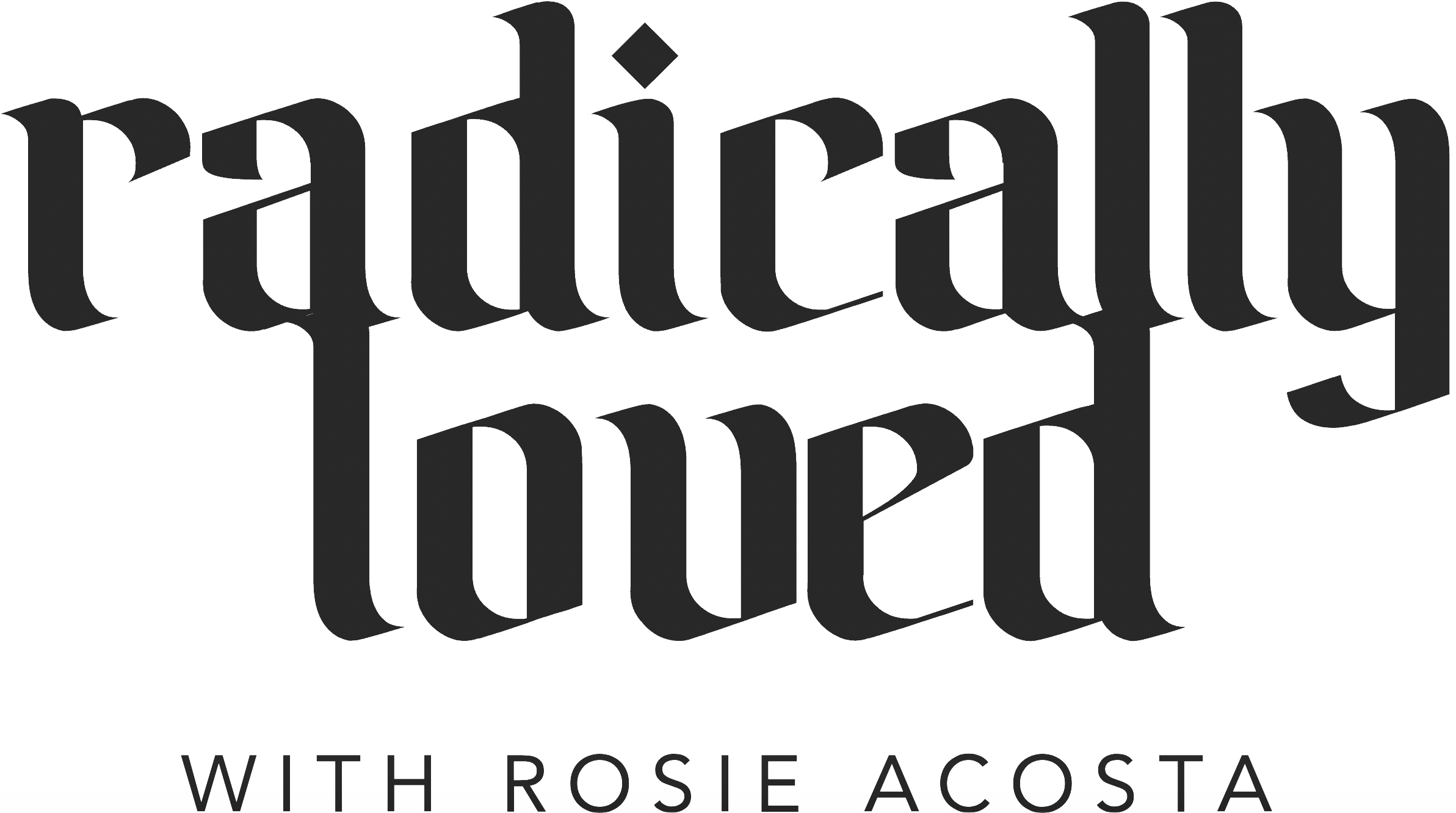 Logo for the 'Trauma Talk' podcast featuring Rosie Acosta.