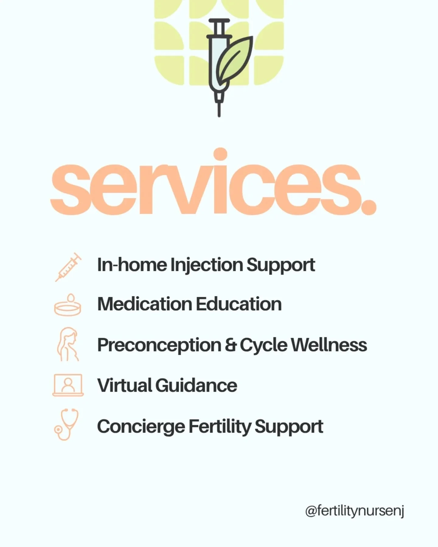 The fertility journey can feel overwhelming.. full of appointments, injections, and emotions. My role as your fertility nurse is to bring calm, clarity, and confidence back into that process. 💛

Here&rsquo;s how I can support you:

💉 In-home inject