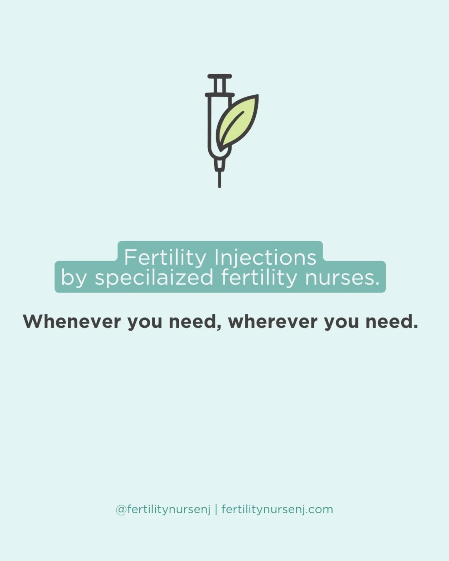 Fertility treatment can feel overwhelming enough... your injections shouldn&rsquo;t add extra stress. 💉🤍

At Fertility Nurse NJ, every visit is handled by a specialized fertility nurse who gets it: the timing, the emotions, the importance of precis
