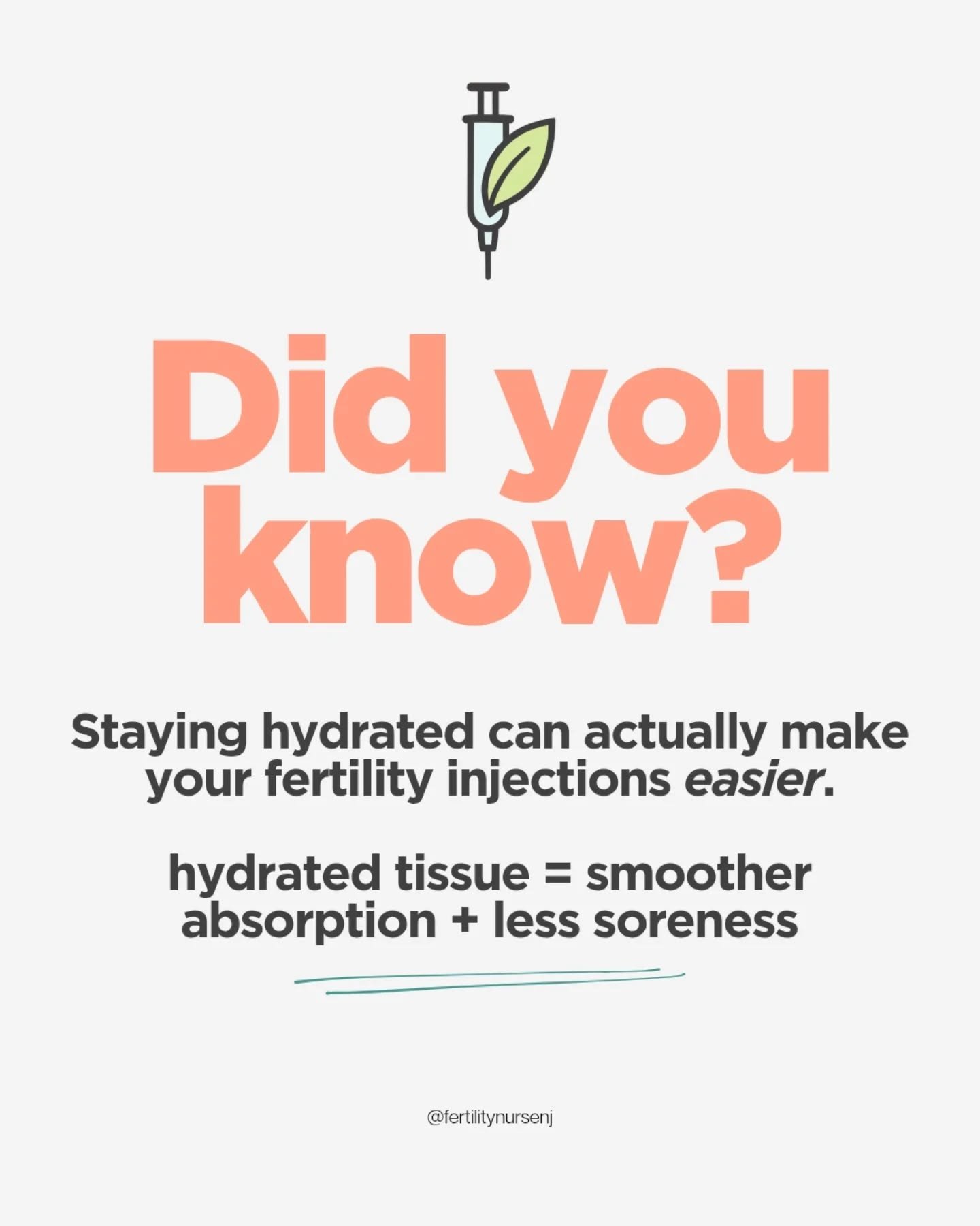 Did you know hydration can impact how your injections feel? 💉
When your tissue is well hydrated, meds absorb more smoothly and clients often report less soreness afterward.

A simple habit that goes a long way during treatment 💧✨
