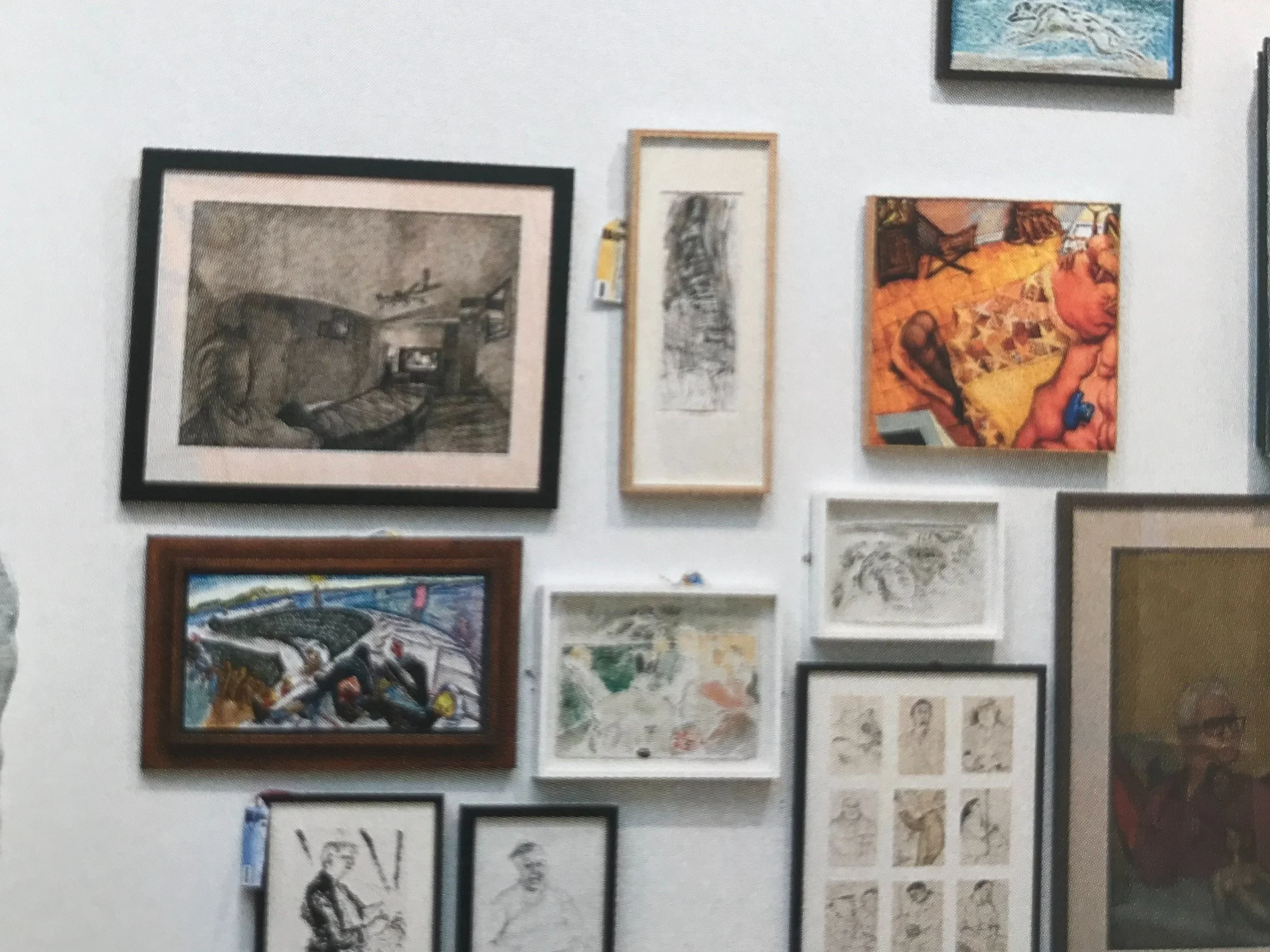 Afsheen Nasir ink and pen sketch at the Royal Academy of Arts.