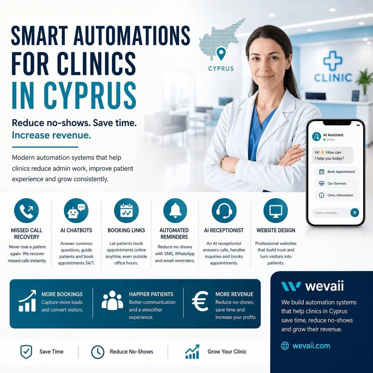How Clinic Automations in Cyprus Are Reducing No-Shows, Saving Time, and Increasing Revenue