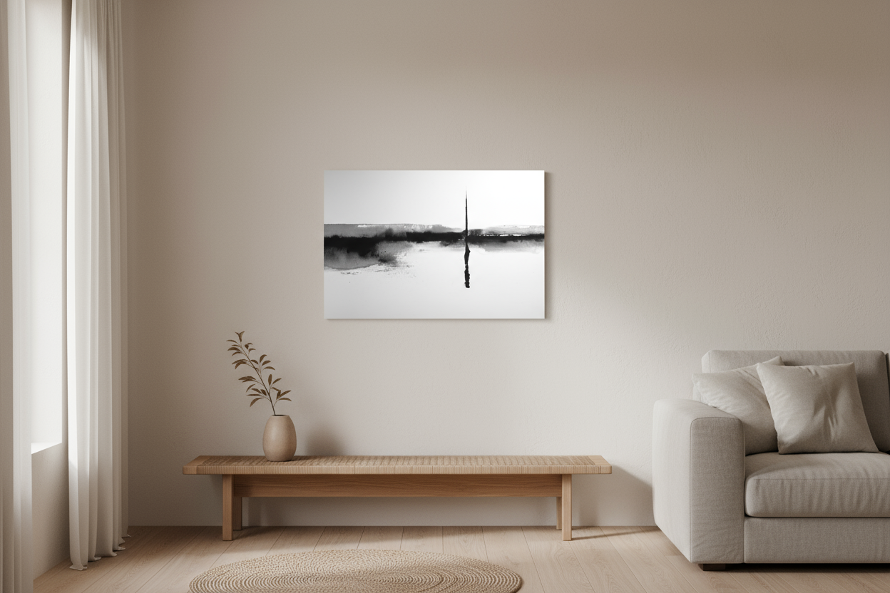 Seuil sans cadre dans un intérieur — mise en situation de l'édition limitée Zenaïa