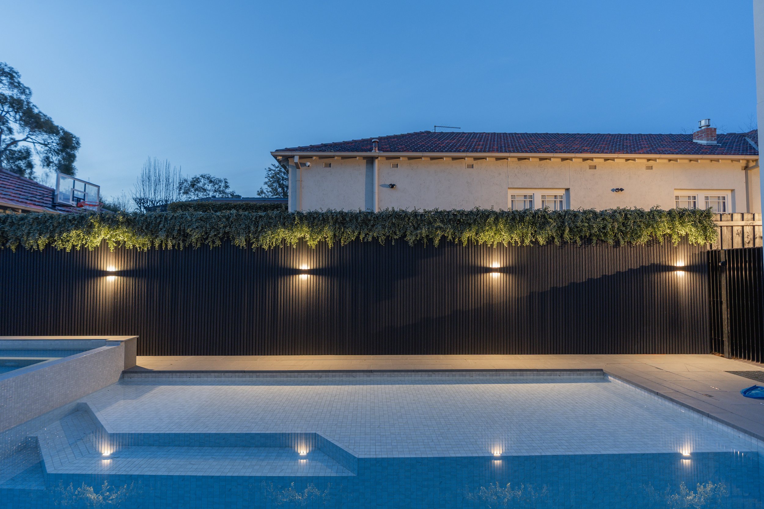 Pool Paving and polished concrete surrounds Natural and Synthetic Turf 