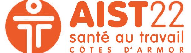 Orange logo with a cross symbol and the text 'AIST 77 occupational health and safety'.