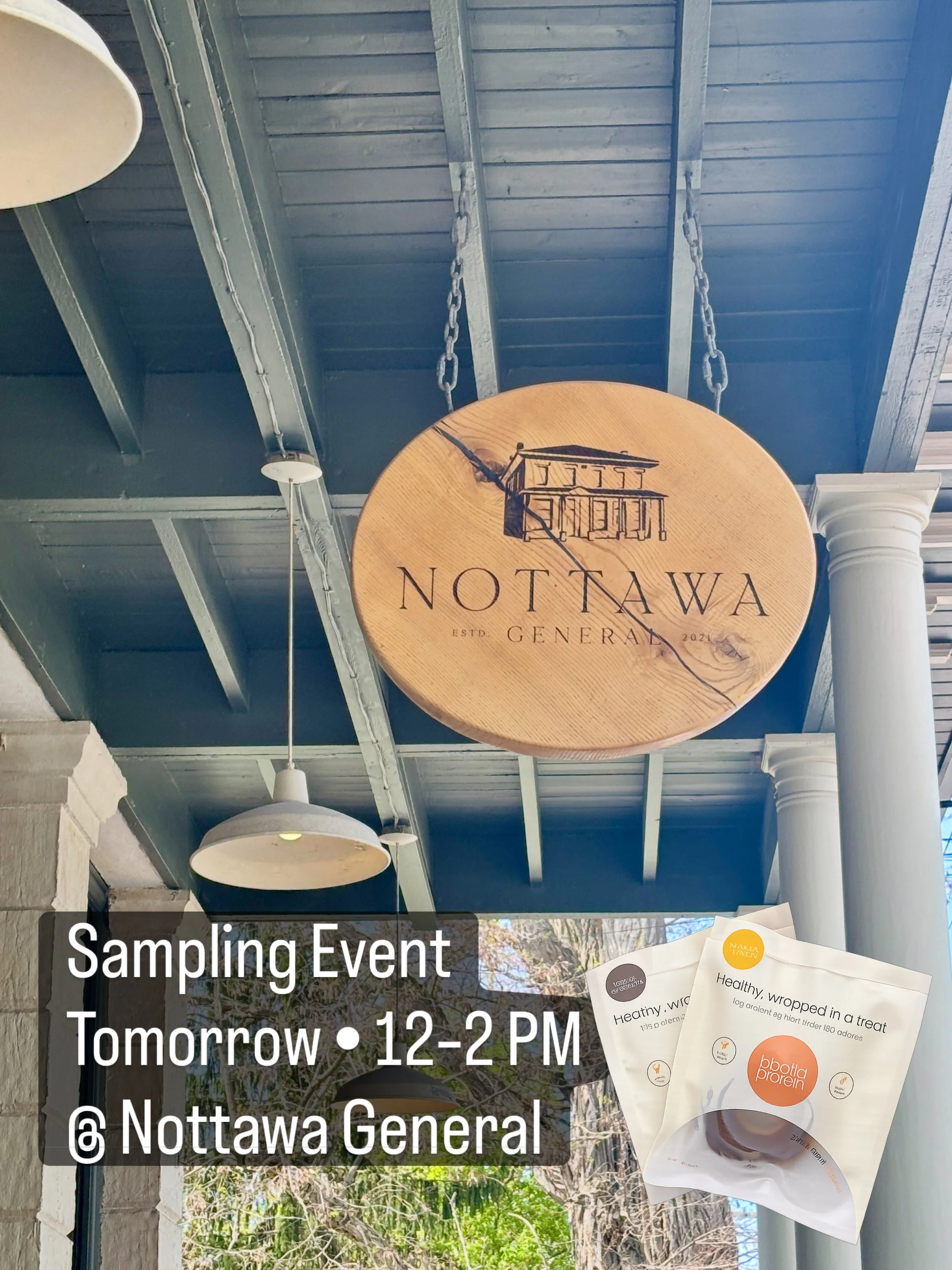 We&rsquo;ll be at Nottawa General tomorrow from 12&ndash;2 PM handing out samples 🍩

Stop by, try a few flavours, and stock up for the week ahead!

#bhallaprotein #proteindonuts #healthysnacks #nottawageneral