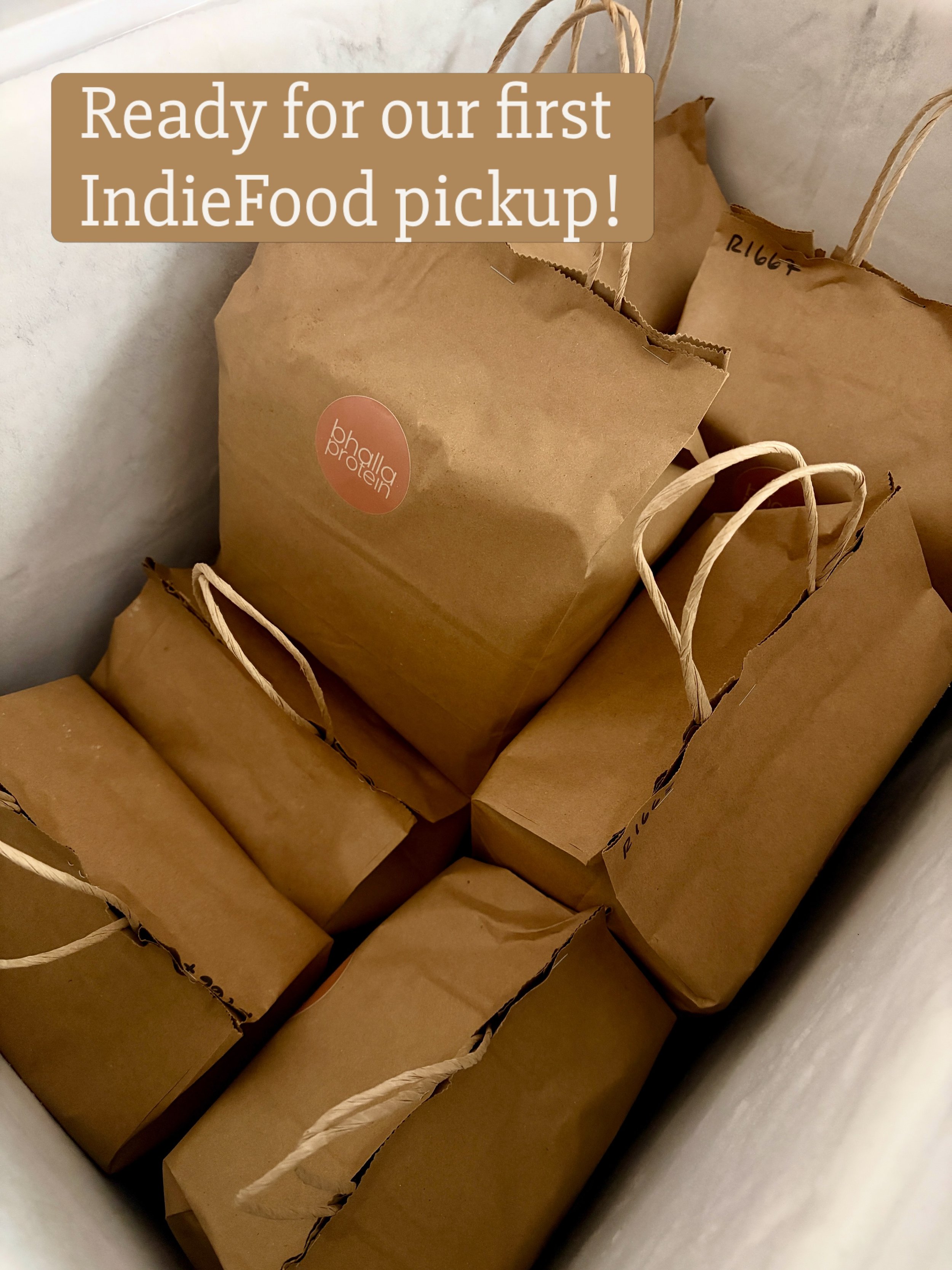 Our first IndieFood pickup - and it&rsquo;s a big one! 🎉

So many Bhalla Protein orders are packed up and ready to make their way to customers across Ontario this week.

Seeing all these bags together feels pretty exciting. Thank you to everyone who