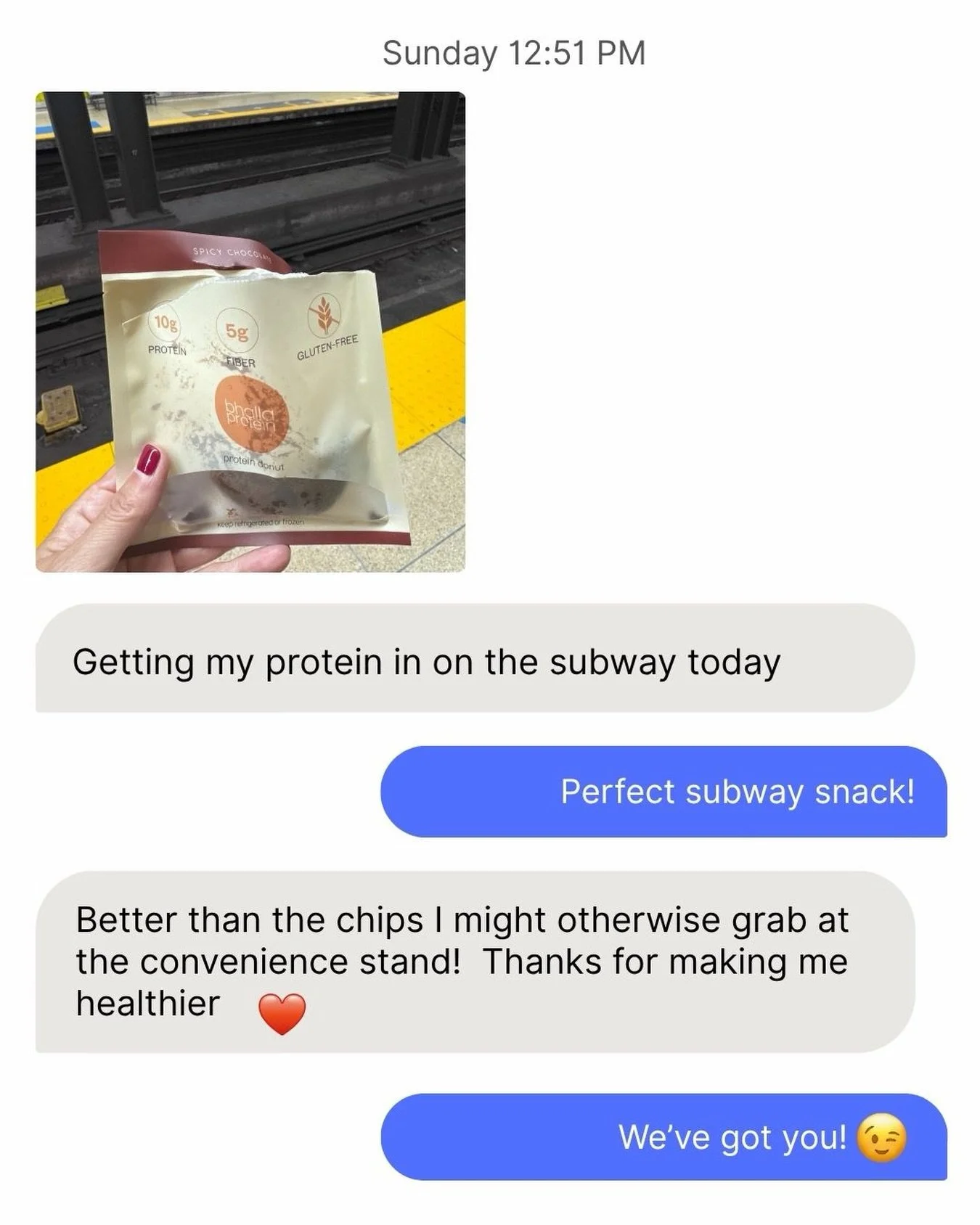 When your snack comes with you. 🍩💪🏽❤️

We loved getting this message - because this is exactly what Bhalla Protein is meant for.

Something easy to throw in your bag when you want a better option on the go.

Smarter snacking, made easy. 😉

#bhall