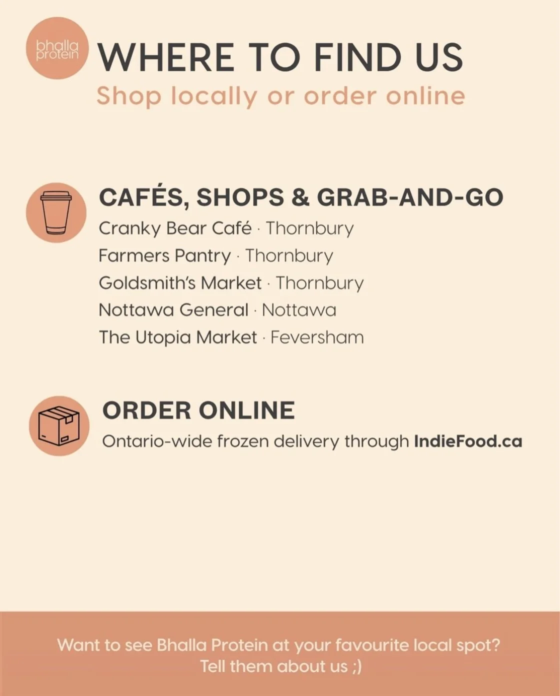 Bhalla Protein donuts are available at select caf&eacute;s, shops and markets. 

Made with real ingredients, packed with protein &amp; fiber, and ready when you are :)

#bhallaprotein #proteindonuts #healthysnacks #snacktime #canadianbusiness