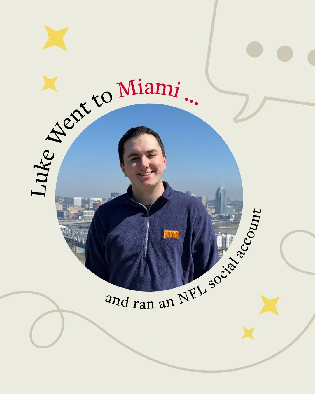 Luke Sawhook '23 went to Miami ... and turned a fantasy football social media account into a job with @graeters.

Luke was also a @miamioh_slam minor, and gave a shoutout to EHS's own Professor Adam Beissel!

Listen here: @wewenttomiami 🎧