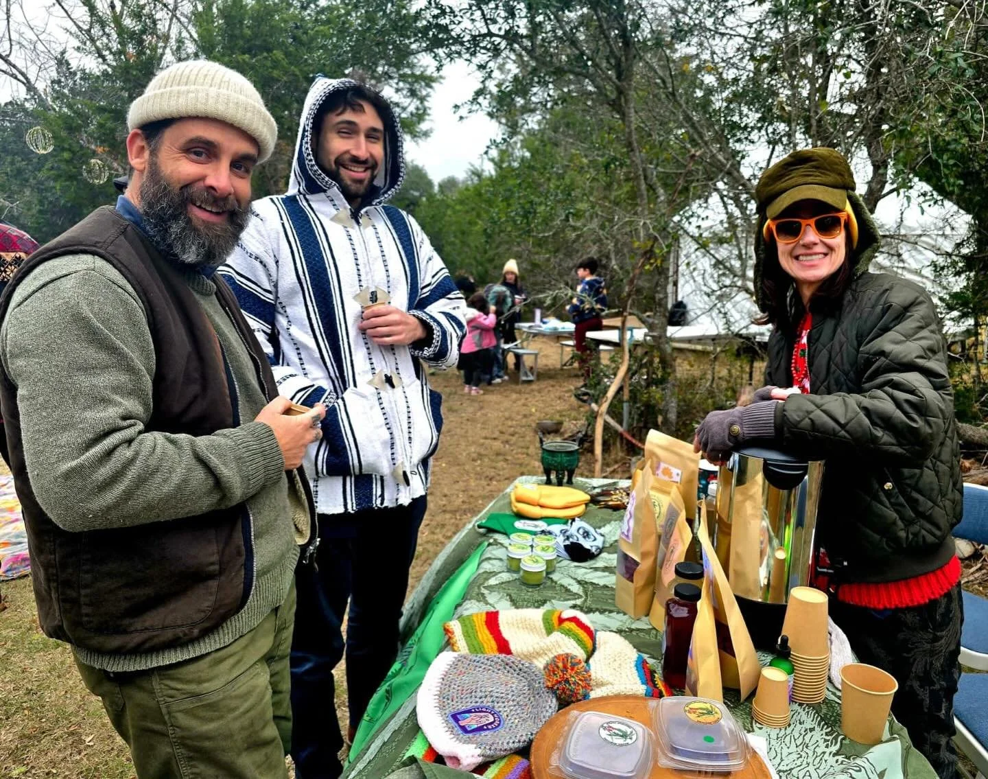 Serving up some hot cacao in the enchanted Texas Hill country with our special brothers and sisters . A magical evening was had