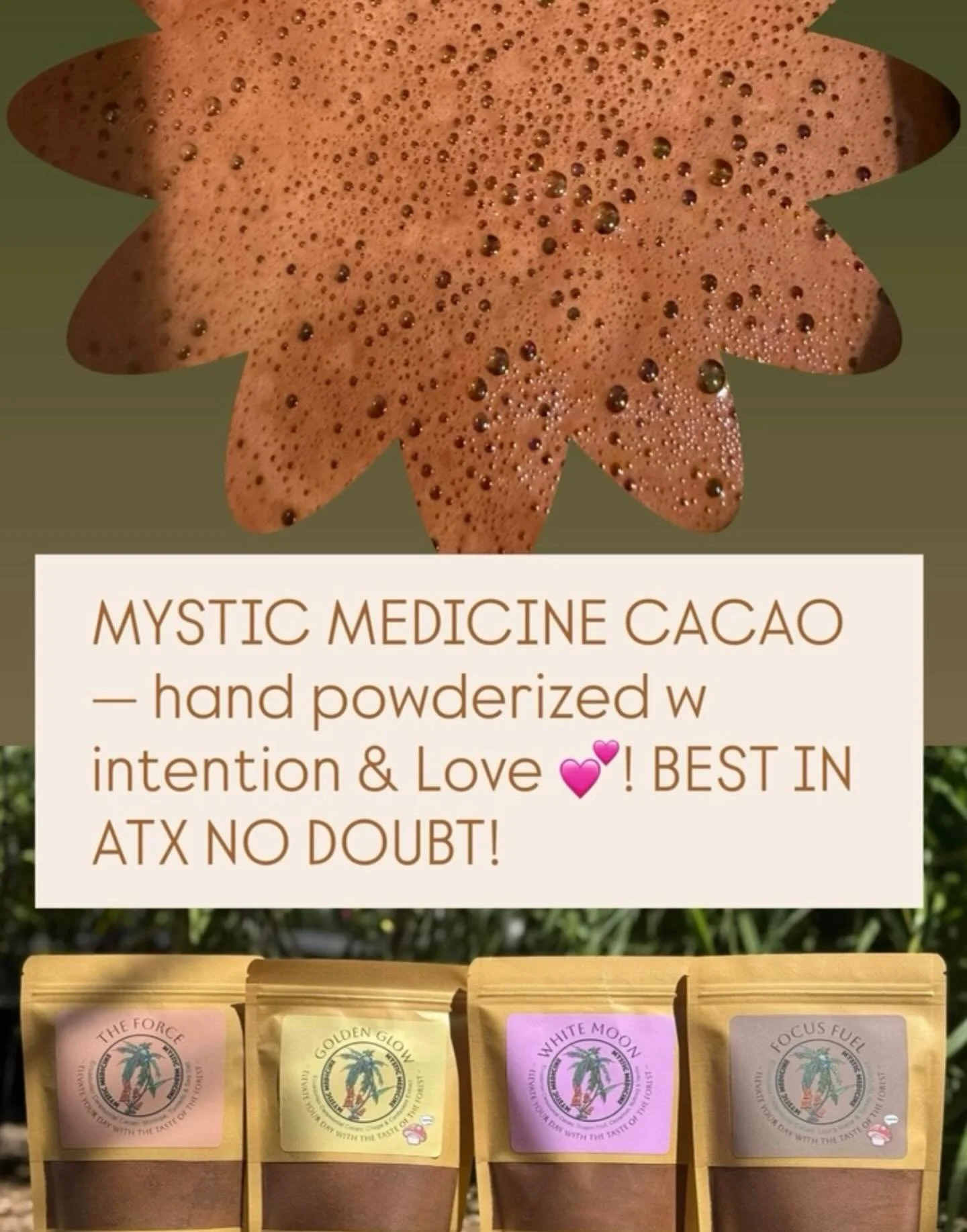 Our cacao elixir blends can be purchased at @squarerut.kavabar @kuyawellness @casadeluz_east