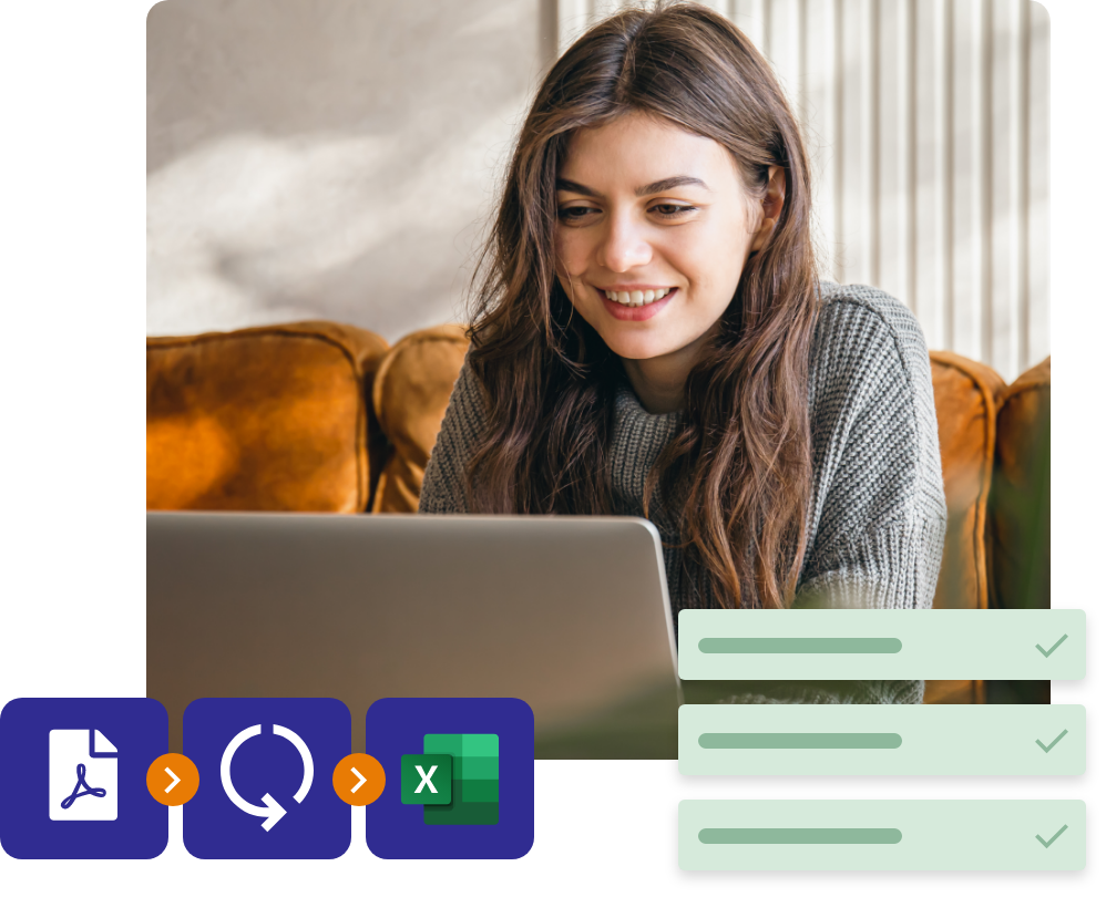 A simple, low cost way for small businesses to convert PDF bank statements to excel files online