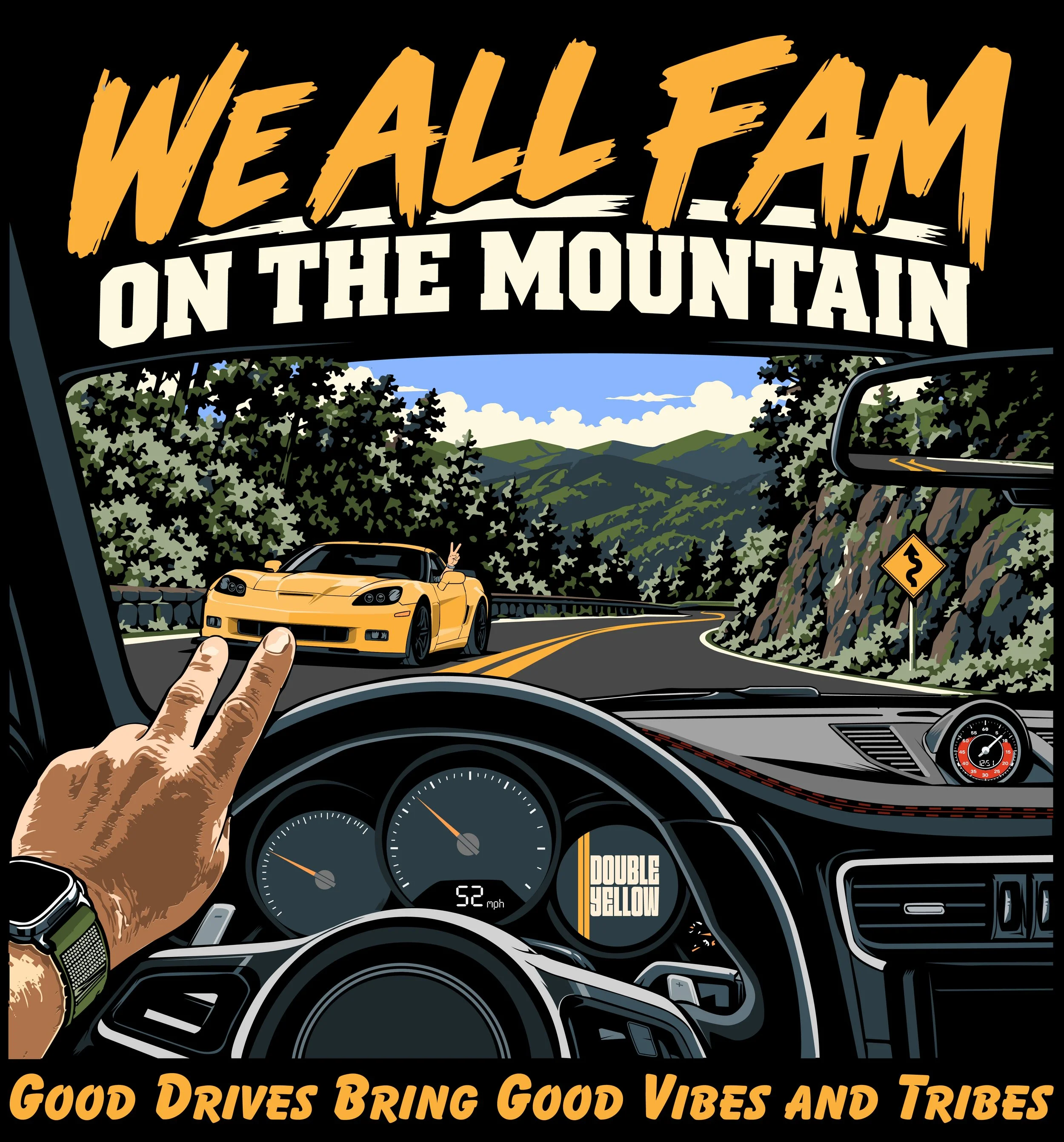 We all Fam on the Mountain