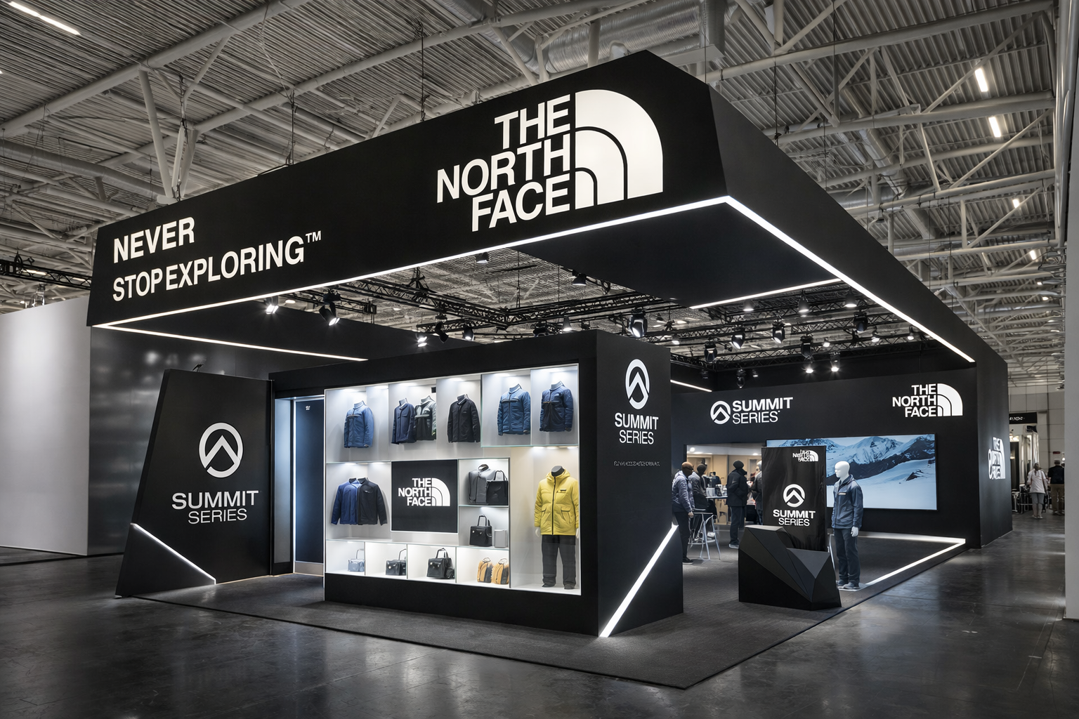 The north face exhibition stand at ISPO Germany