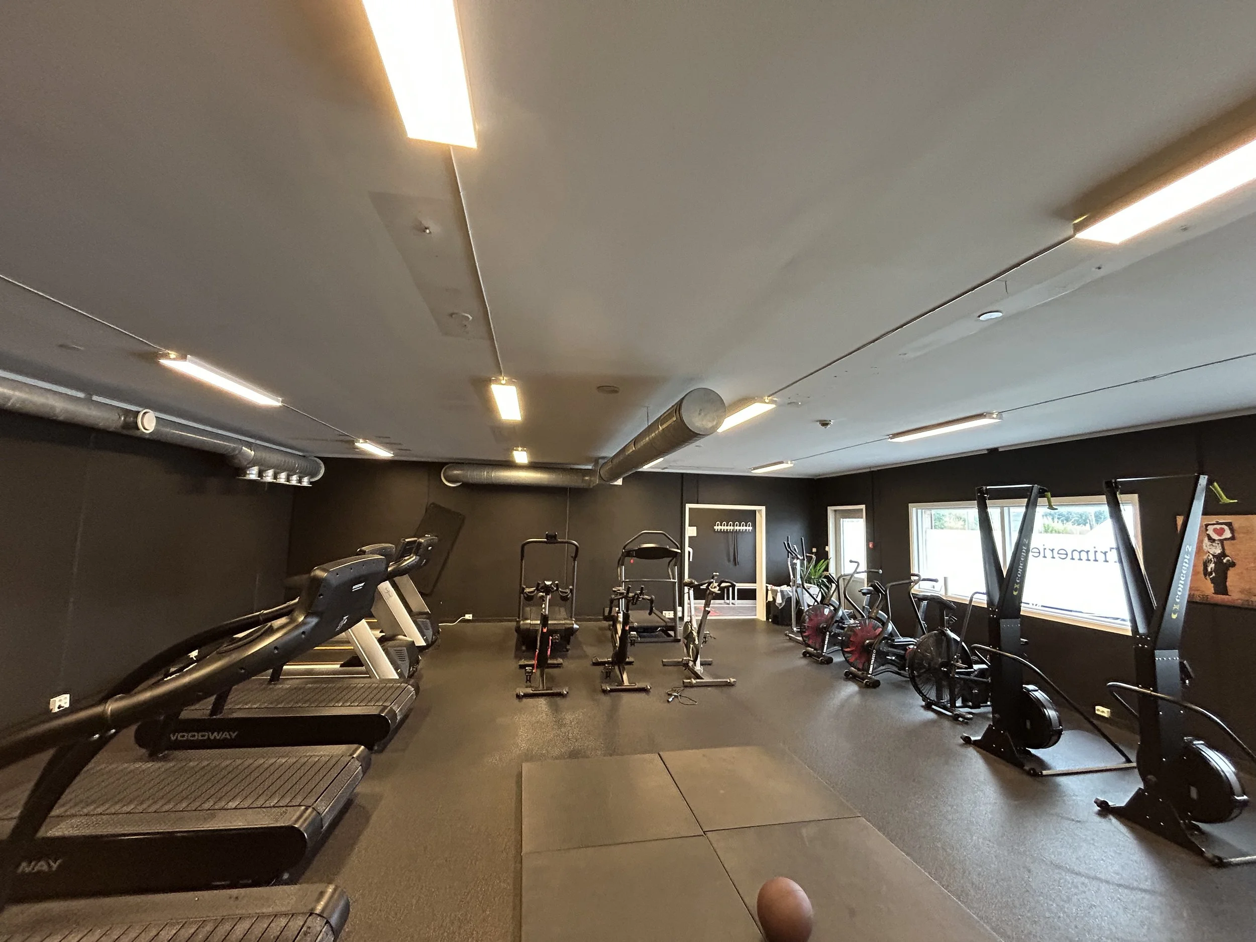 Utholdenhetsrom, med diverse apparater som Woodway tredemøller, Assault Bikes, Ro maskin, stakemaskin, assault møller