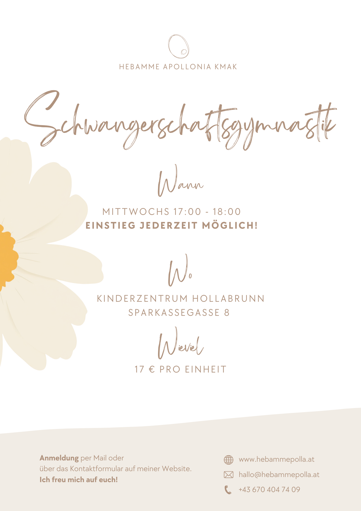 Schwangerschaftsgymnastik im Kinderzentrum Hollabrunn