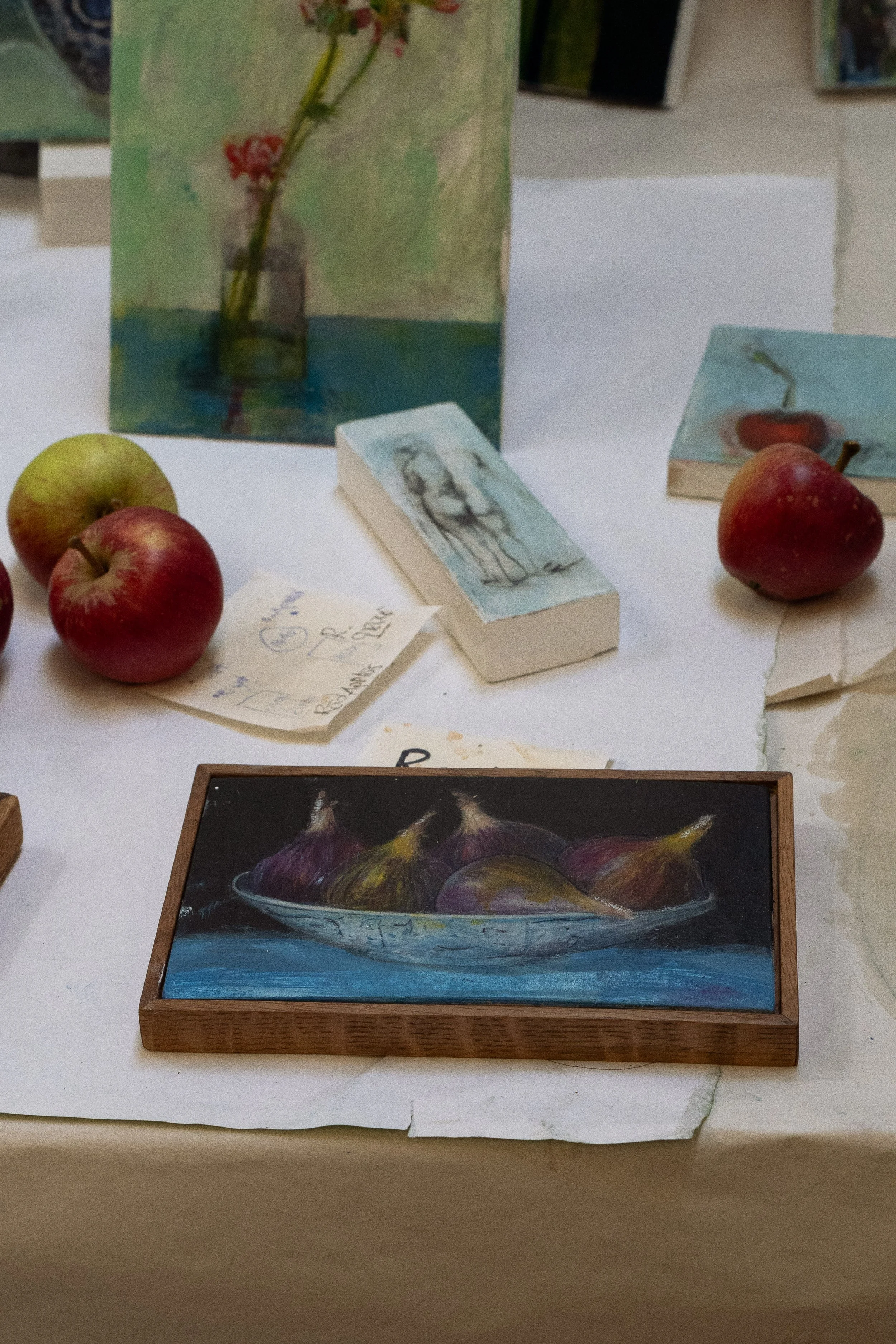 Artist work space with props 