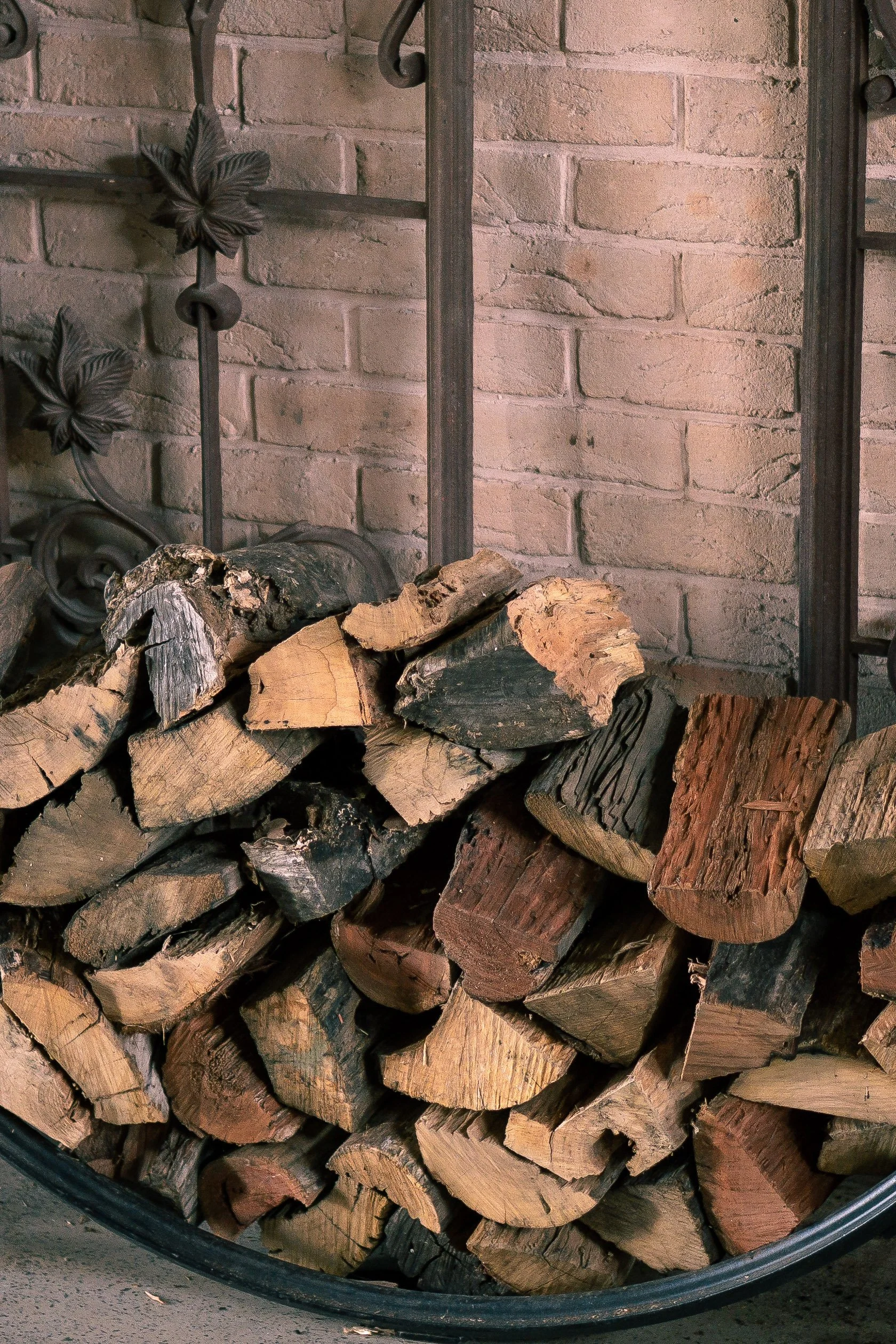 A pile of wood