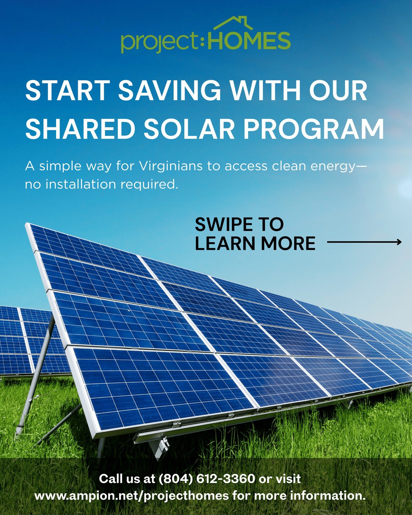 Big news! ☀️⁠
⁠
We&rsquo;re launching Shared Solar &mdash; a simple way to support clean energy and help Dominion Energy customers save up to 10% on their electricity bills, without installing panels or paying upfront costs.⁠
⁠
For more info, call us