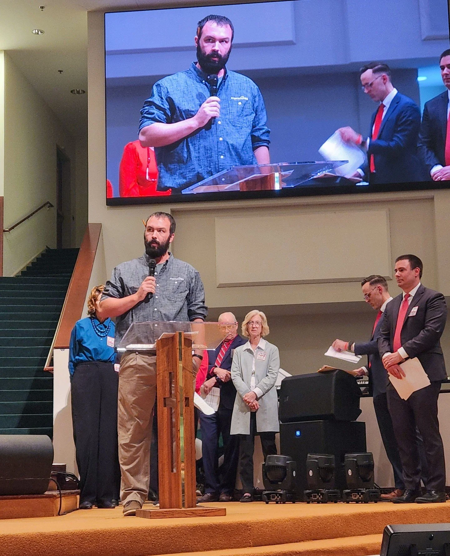 On March 24th, Nick, our Volunteer Services Supervisor, joined hundreds of community members at the 2026 RISC Nehemiah Action to advocate for affordable housing in the Richmond region.⁠
⁠
Nick spoke about why access to safe, affordable housing is so 