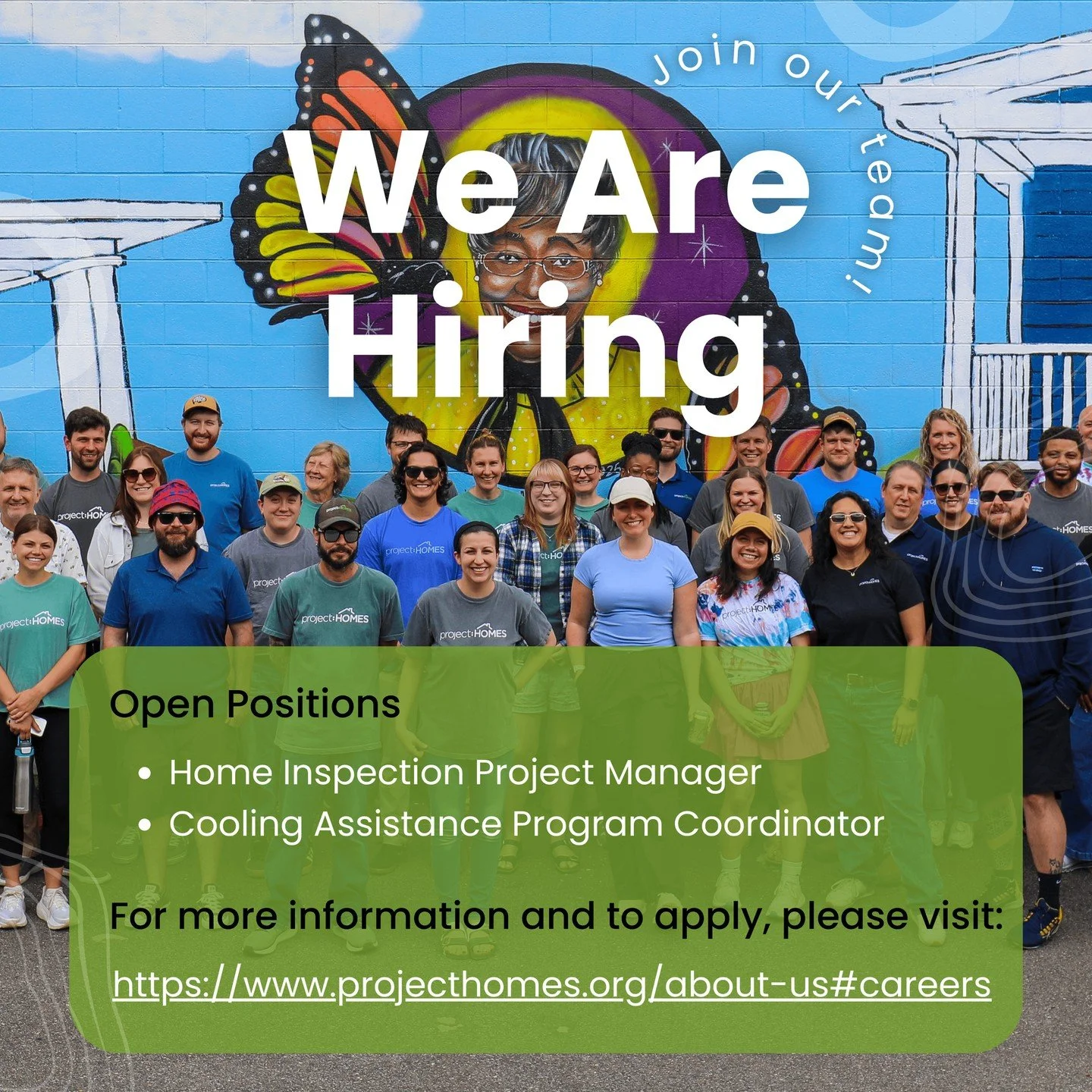 📣 Interested in working at project:HOMES? WE'RE HIRING! 🙌⁠
⁠
To learn more about these open positions, please visit https://www.projecthomes.org/about-us#careers or the link in our bio!⁠
⁠
#nowhiring #joinourteam #virginiahousing #vanonprofit #hous