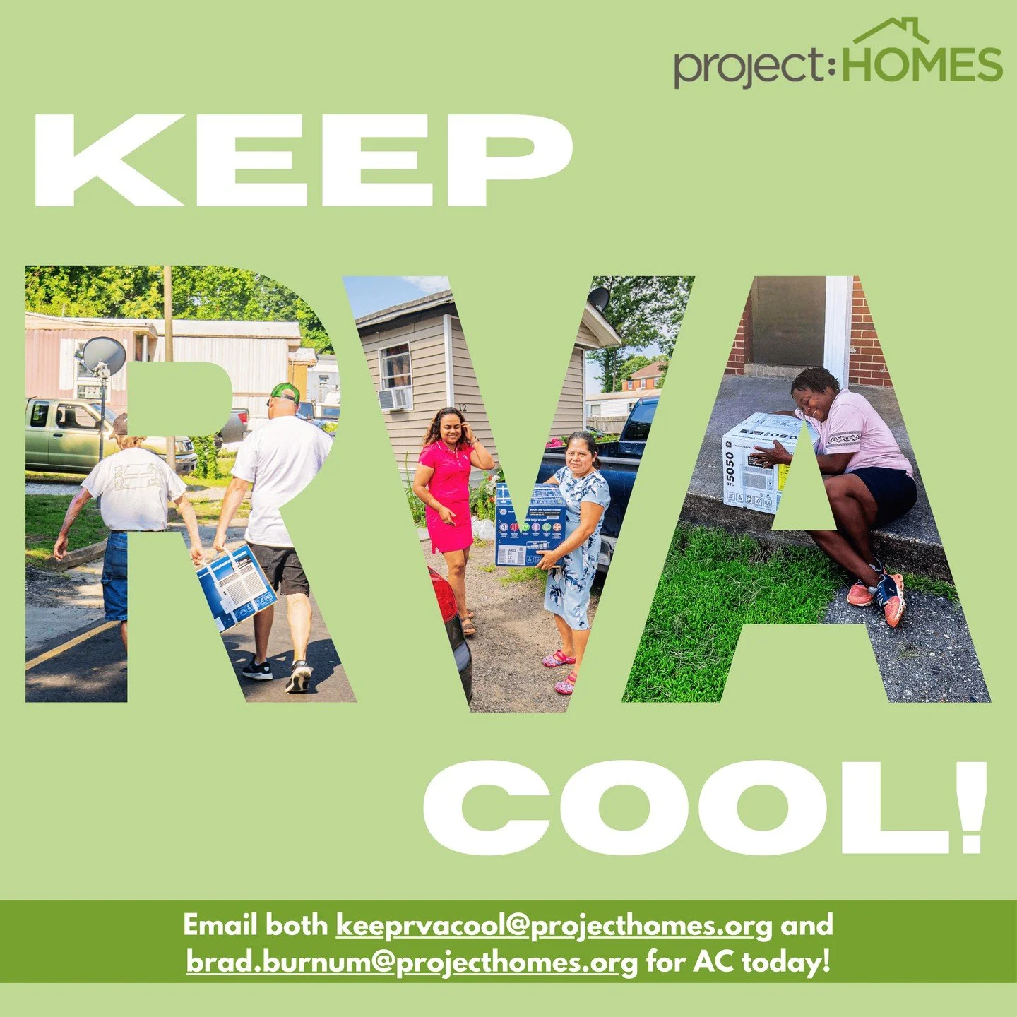 ☀️ As the summer heats up, many homes in our community are in need of AC units to stay cool and safe. At project:HOMES, we provide and install window AC units for older adults and those with accessibility needs in the Richmond area who have no other 