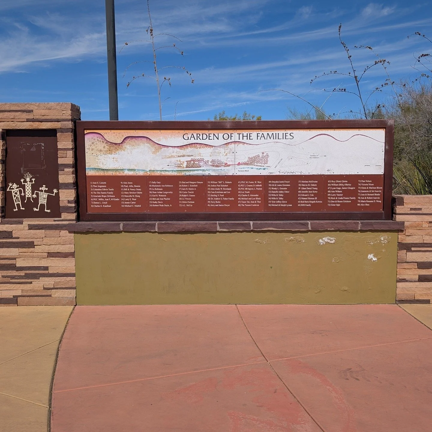 Today&rsquo;s ride brought us to the Garden of the Families. 🌵☀️

Standing here, looking at the artwork and the names on this wall, it is a reminder that this mission is about families today who are fighting for their sick child. Every name represen