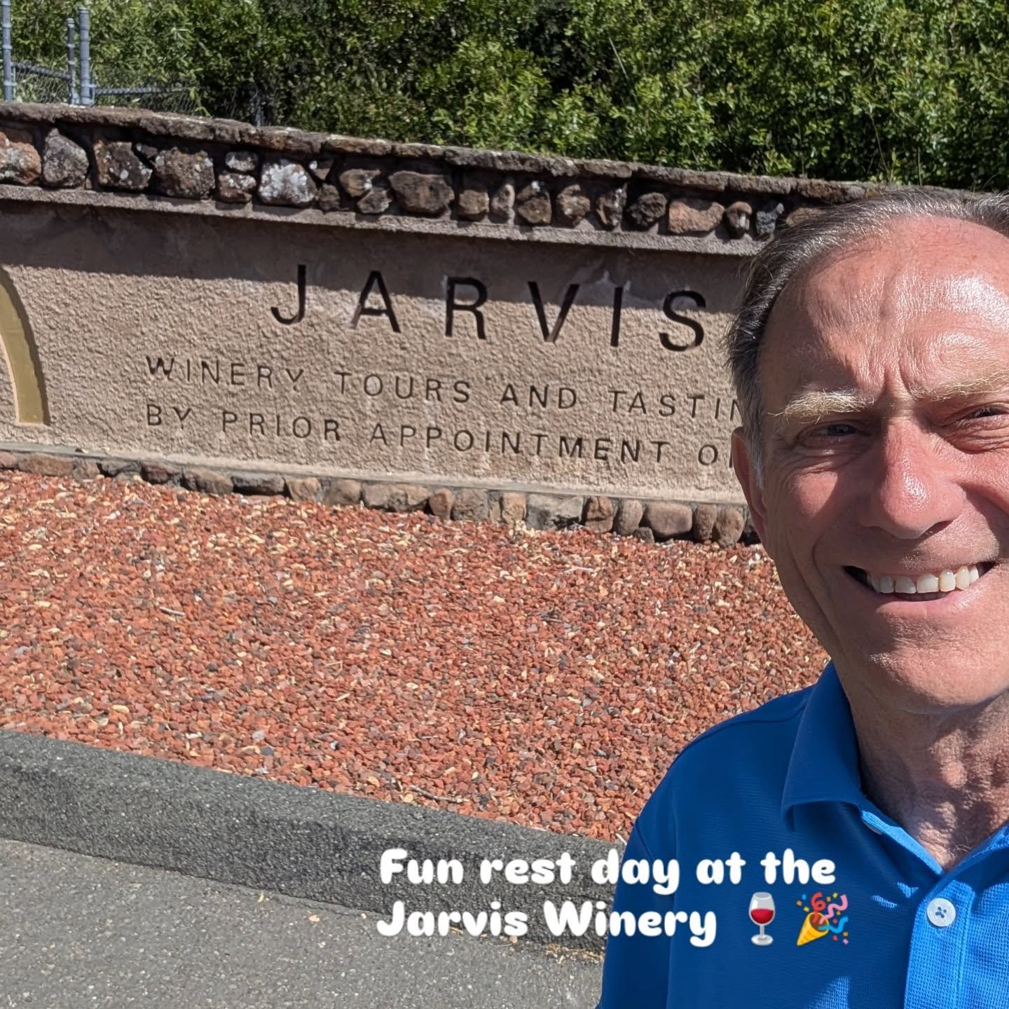 @1956tbird and I had a great rest day. We stopped at the Jarvis Winery in Napa. It was great to see, Cora, Rob, Sil and Isiah.The caves are amazing. What a spectacular winery! 

Thanks for having us!