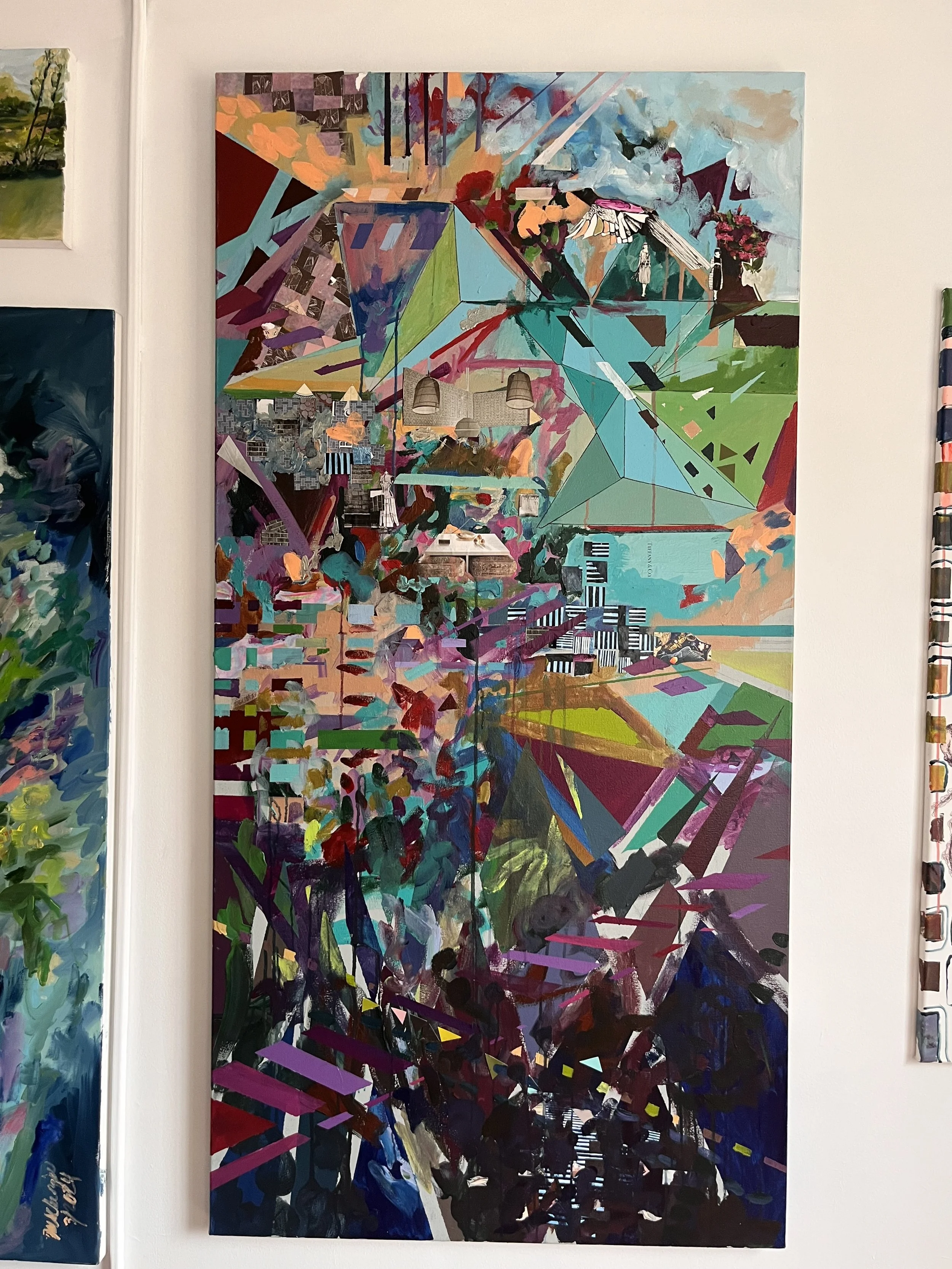 Acrylic &amp; Mixed Media Painting: “Organized Chaos”