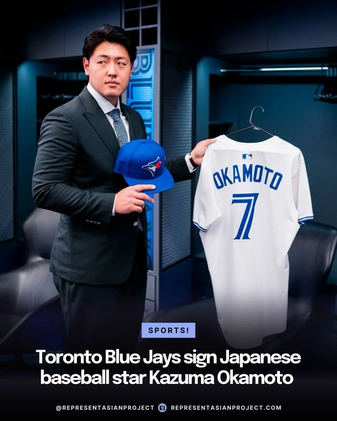 The Toronto @bluejays have signed Japanese player Kazuma Okamoto! Already a star overseas, baseball fans in Toronto and beyond are excited for Okamoto&rsquo;s MLB debut this spring. Swipe through to learn more about the Japanese slugger.